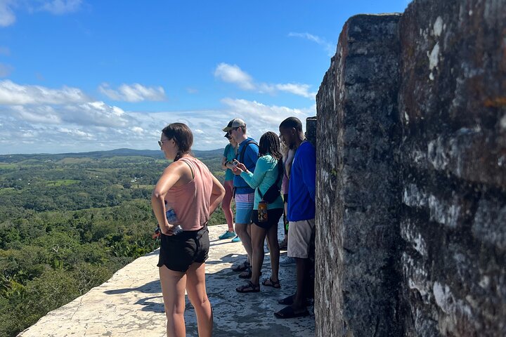 private xunantunich and blue hole tour,xunantunich mayan ruins tour,inland blue hole belize,private tour from placencia,belize mayan ruins and caves,best private tours in belize - complete tour package inclusions and what to expect